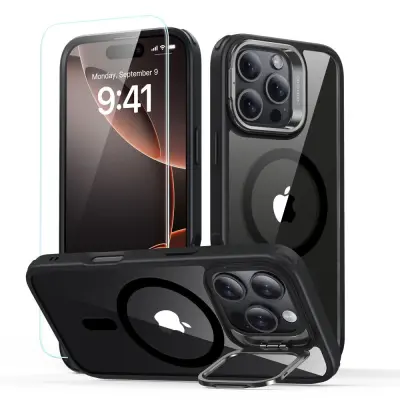 ESR CLASSIC HYBRID KICKSTOJALO ZA OVITEK MAGSAFE ZA IPHONE 16 PRO CLEAR/BLACK