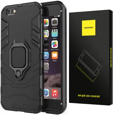 OVITEK SPACECASE X-RING ZA IPHONE 7 8 SE 2020 ČRN OVITEK