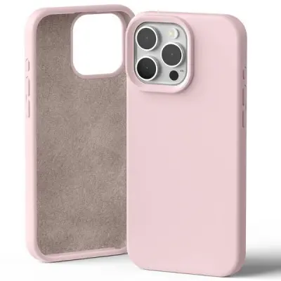 SILIKONSKI OVITEK MERCURY OVITEK ZA IPHONE 16 PRO MAX 6.9'' ROZA IN PESEK