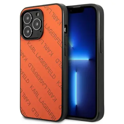 OVITEK KARL LAGERFELD HARDCASE ZA IPHONE 13 PRO MAX 6.7 ORANŽEN