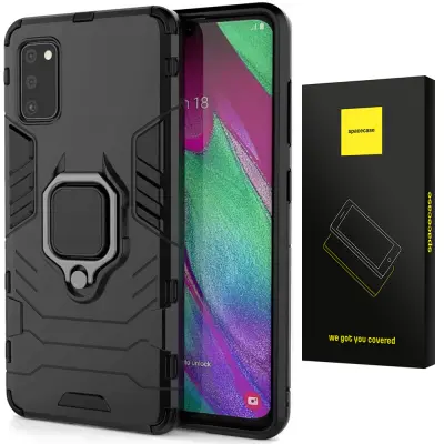 SPACECASE OVITEK OVITEK ZA SAMSUNG GALAXY A41 X-RING ČRN