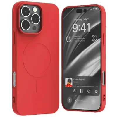 POLSILIKONSKI OVITEK MERCURY ZA MAGSAFE ZA IPHONE 16 PRO MAX 6,9 INČ RDEČ