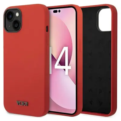 TUMI HARDCASE TEKOČI SILIKONSKI OVITEK ZA IPHONE 14 PLUS 15 PLUS 6.7 RDEČ