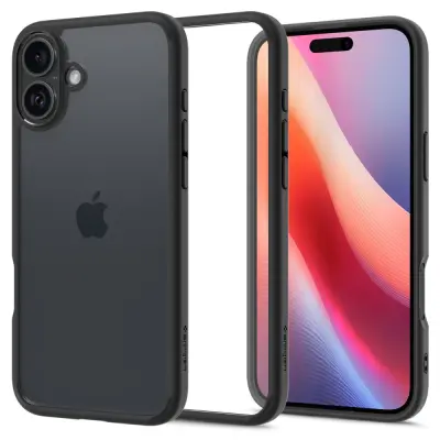 OVITEK SPIGEN ULTRA HYBRID ZA IPHONE 16 PLUS MAT ČRN