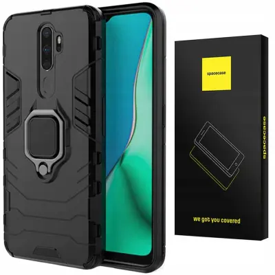 SPACECASE OVITEK ZA OPPO A5 A9 2020 X-RING ČRN