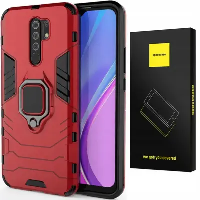 OVITEK SPACECASE ZA XIAOMI REDMI 9 SC X-RING RDEČ