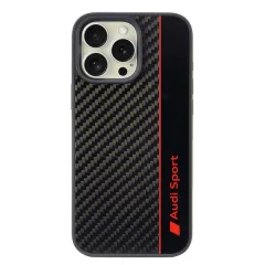 OVITEK AUDI CARBON FIBER STRIPE OVITEK ZA IPHONE 16 PRO MAX 6.9'' ČRN
