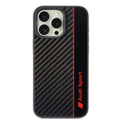 OVITEK AUDI CARBON FIBER STRIPE OVITEK ZA IPHONE 16 PRO MAX 6.9'' ČRN