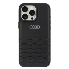 OVITEK IZ SINTETIČNEGA USNJA AUDI ZA IPHONE 16 PRO MAX 6,9 INČ ČRN