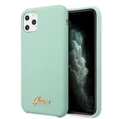 SILIKONSKI OVITEK GUESS HARD LOGO VINTAGE GOLD ZA IPHONE 11 PRO MAX ZELEN
