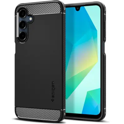 SPIGEN RUGGED ARMOR OVITEK ZA GALAXY A16 4G 5G MAT ČRNA