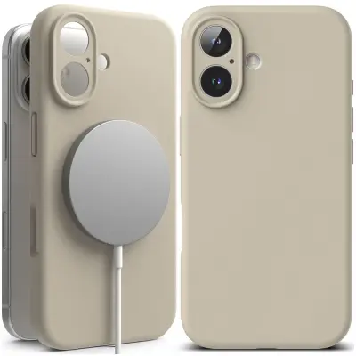 SILIKONSKI MAGNETNI OVITEK RINGKE ZA IPHONE 16 ZA MAGSAFE STONE PROTIZDRESNI