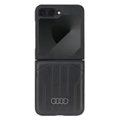 OVITEK ZA KOVČEK IZ SINTETIČNEGA USNJA AUDI ZA Z FLIP6 ZA MAGSAFE ČRNO