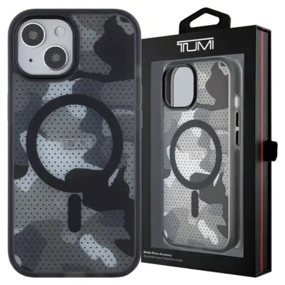 TUMI HARDCASE OVITEK ZA IPHONE 15 14 13 6.1 ČRN ZA MAGSAFE CAMO