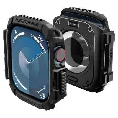SPIGEN RUGGED ARMOR CASE ETUI ZA APPLE WATCH 10 46MM MAT ČRNA