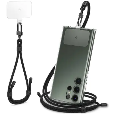 SPIGEN UNIVERZALNI PAS ZA ČEZ BODY IN ZAPESTJE, ČRN, ZA TELEFON