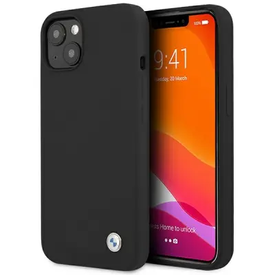 OVITEK BMW BMHCP13MSILBK ZA IPHONE 13/14/15 6.1 TRDA SILIKONSKA ČRNA