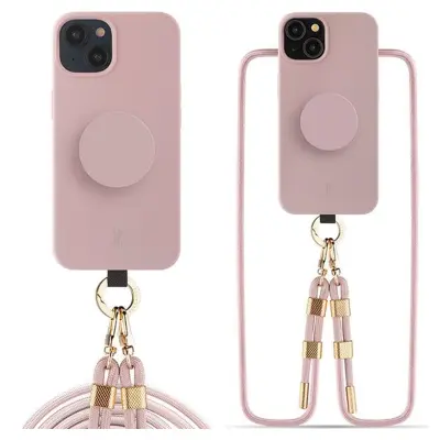 JUST ELEGANCE OVITEK 3V1 POPGRIP ZA IPHONE 15 6.1 ROZA/ROZA