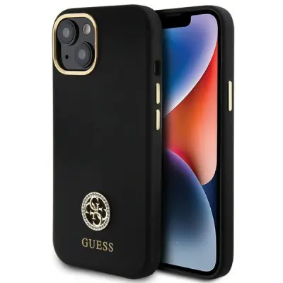 GUESS HARDCASE SILIKONSKI LOGO STRASS OVITEK ZA IPHONE 15/14/13 6.1