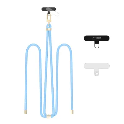TECH-PROTECT C7S ROPE TRAK ZA ČEZ BODI BABY BLUE/GOLD ZA TORBO ZA NAHRBTNIK