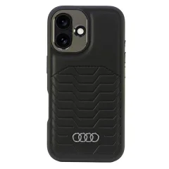 AUDI SINTETIČNO USNJE ZA OVITEK MAGSAFE ZA IPHONE 16 PLUS 6.7 ČRN