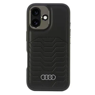 AUDI SINTETIČNO USNJE ZA OVITEK MAGSAFE ZA IPHONE 16 PLUS 6.7 ČRN