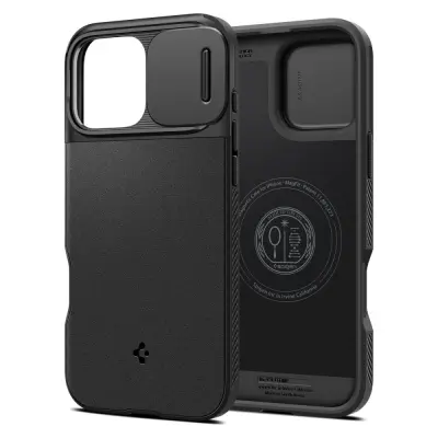 SPIGEN OPTIK ARMOR MAG ZA MAGSAFE OVITEK ZA IPHONE 16 PRO MAX ČRN