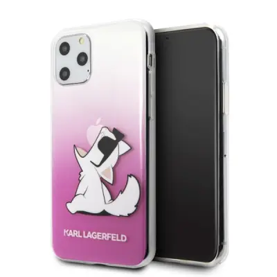 OVITEK KARL LAGERFELD HARDCASE ROZA ZA IPHONE 11 PRO CHOUPETTE FUN CASE COVER