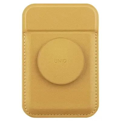 UNIKATNA DENARNICA ZA MAGNETNE KARTICE FLIXA S STOJALOM ZA IPHONE ZA MAGSAFE YELLOW