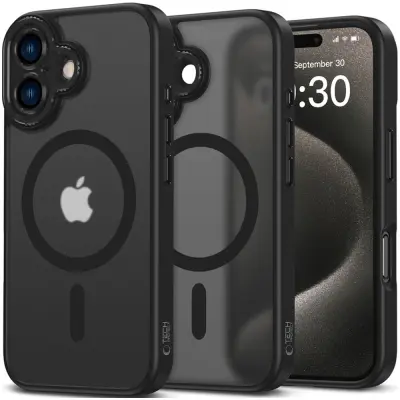 OVITEK TECH-PROTECT MAGCAM ZA IPHONE 16 MAGSAFE MAT ČRNA ZA IPHONE 16