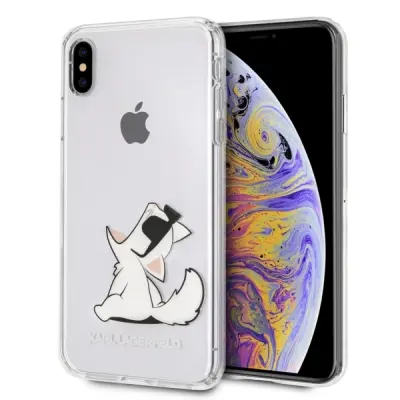 OVITEK PROZOREN KARL LAGERFELD HARDCASE ZA IPHONE XS MAX CHOUPETTE FUN
