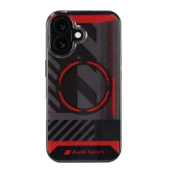 AUDI OVITEK HARDCASE ZA IPHONE 16 6.1 MAGSAFE IML SPORT ČRN