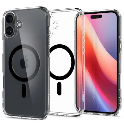 SPIGEN ULTRA HYBRID MAG OVITEK ZA IPHONE 16 PLUS ZA MAGSAFE ČRNA