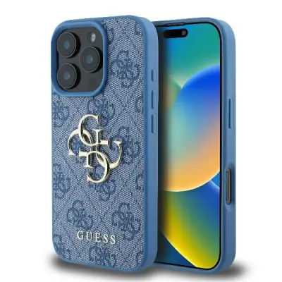 GUESS HARDCASE 4G BIG LOGO ZA IPHONE 16 PRO 6.3 BLUE OVITEK