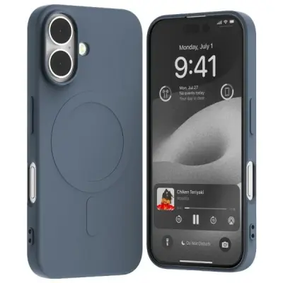 POLSILIKONSKI OVITEK MERCURY ZA MAGSAFE ZA IPHONE 16 6.1'' NAVY SIERRA MODRA