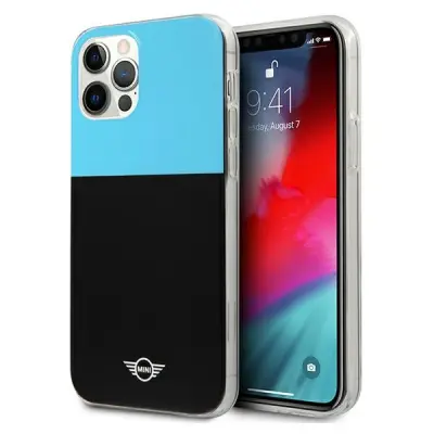 TRDI OVITEK MINI MORRIS ZA IPHONE 12 12 PRO 6.1 MODRA BARVNI BLOK