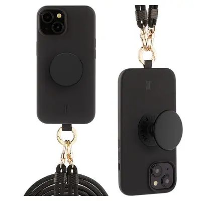 OVITEK JUST ELEGANCE 3V1 POPGRIP ZA IPHONE 15 6.1 ČRN OVITEK