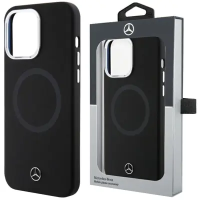 SILIKONSKI OVITEK MERCEDES BICOLOR ZA MAGSAFE ZA IPHONE 15 PRO - ČRN
