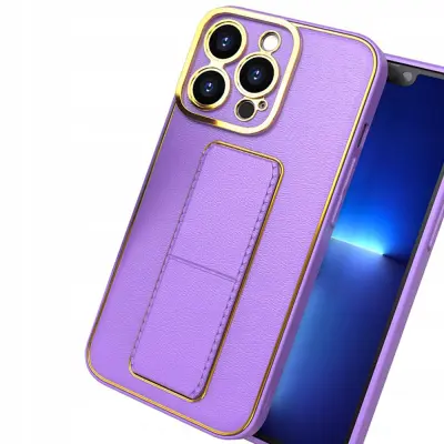 NEW KICKSTAND CASE ETUI OBUDOWA POKROWIEC FUTERAŁ DO IPHONE 13PRO FIOLETOWY