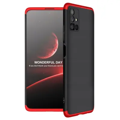 GKK CASE ETUI OBUDOWA PRZÓD + TYŁ DO SAMSUNG GALAXY M51 CZARNO-CZERWONY