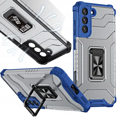 CRYSTAL RING ETUI CASE OBUDOWA POKROWIEC DO SAMSUNG GALAXY S22+ NIEBIESKI