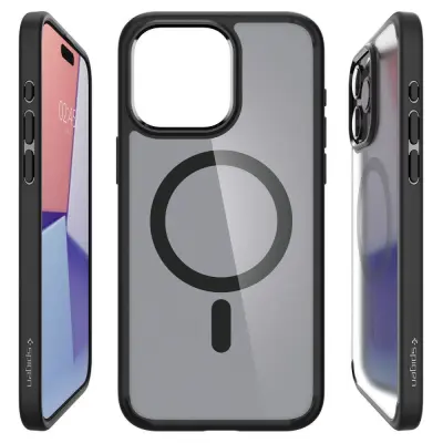SPIGEN ULTRA HYBRID MAG OVITEK ZA IPHONE 15 PRO MAX ZA MAGSAFE FROST BLACK