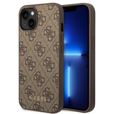 OVITEK GUESS CASE OVITEK OHIŠJE Z LOGOTIPOM ZA IPHONE 14 RJAV