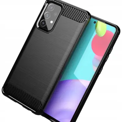 CARBON CASE CASE COVER OHIŠJE ZA SAMSUNG GALAXY A72 4G ČRN