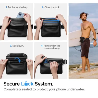 SPIGEN A621 VODOODPORNA ETUI ZA TELEFON OVITEK ČRNA
