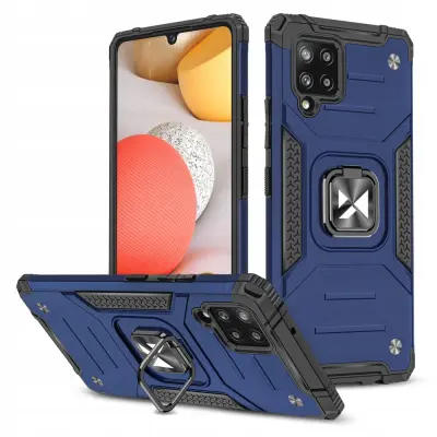 WOZINSKY PANCERNE ETUI CASE Z UCHWYTEM DO SAMSUNG GALAXY A42 5G NIEBIESKIE