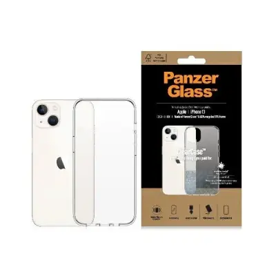 ETUI PANZERGLASS CLEARCASE ANTYBAKTERYJNE Z CERTYFIKATEM MILITARY GRADE NA IPHONE 13 / 14 / 15 - PRZEZROCZYSTE
