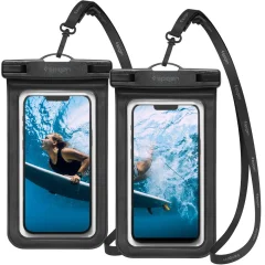 SPIGEN A601 UNIVERZALNA NEPREMOČLJIVA KOVČEK 2-PAKET ČRNA