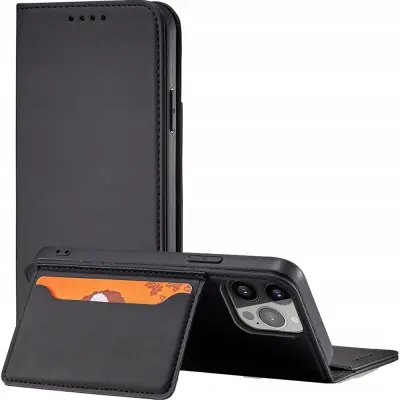 MAGNET CARD CASE ETUI CASE OBUDOWA POKROWIEC FUTERAŁ DO IPHONE 13PRO CZARNY