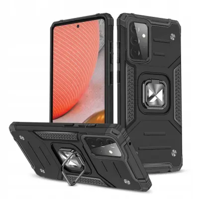 WOZINSKY PANCERNE ETUI CASE Z UCHWYTEM DO SAMSUNG GALAXY A72 4G CZARNE